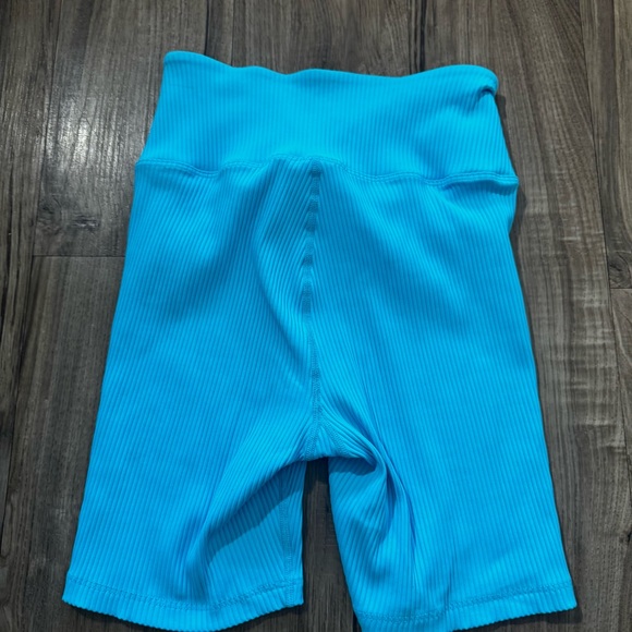 Year Of Ours Ribbed V Waist Biker Short in color Pisces Blue size Small - Picture 4 of 5